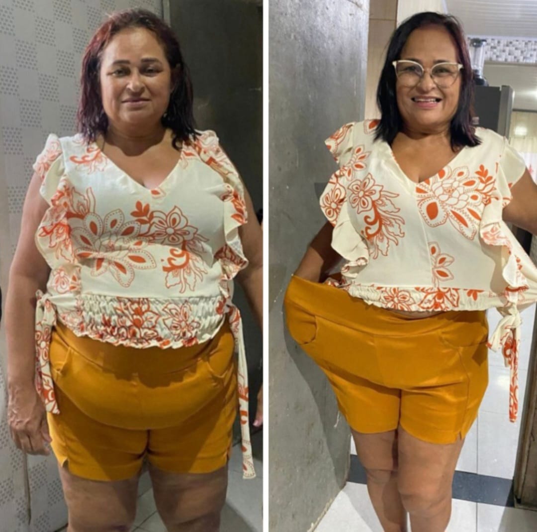 Antes e depois da Cláudia, aluna do Desafio 7 Dias