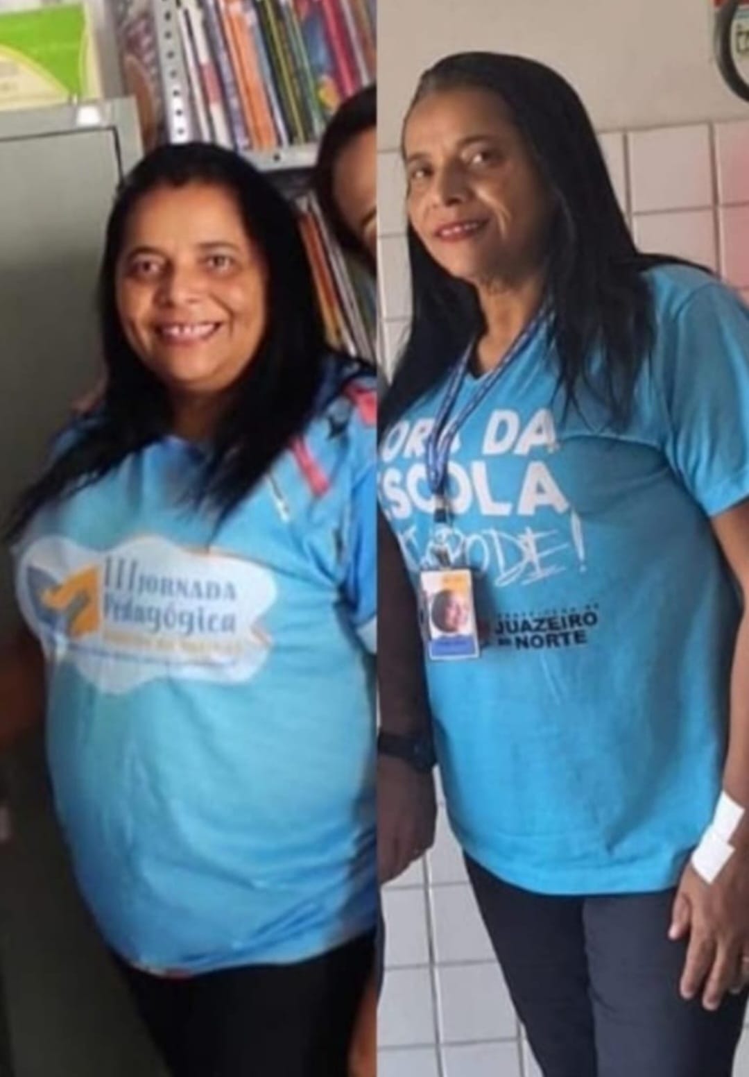 Antes e depois da Juliana, aluna do Desafio 7 Dias